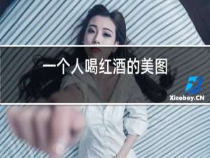 一个人喝红酒的美图