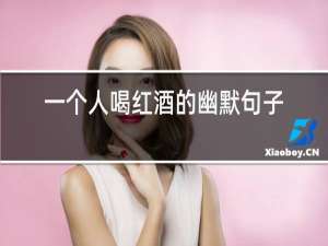 一个人喝红酒的幽默句子