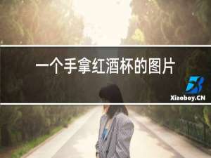 一个手拿红酒杯的图片