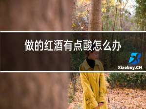 做的红酒有点酸怎么办