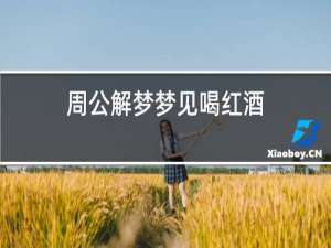 周公解梦梦见喝红酒