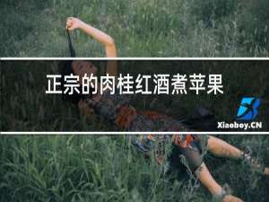 正宗的肉桂红酒煮苹果