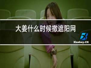 大姜什么时候撤遮阳网