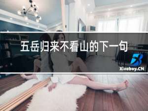 五岳归来不看山的下一句