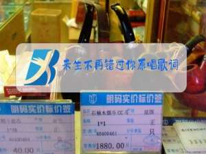 来生不再错过你原唱歌词