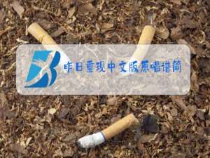 昨日重现中文版原唱谱简谱