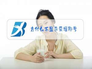 为什么不显示荣耀称号