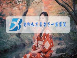 为什么王者名字一直重复