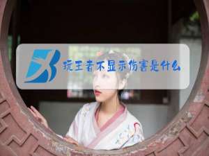 玩王者不显示伤害是什么原因L