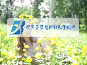 玩王者荣耀用什么手机卡最好