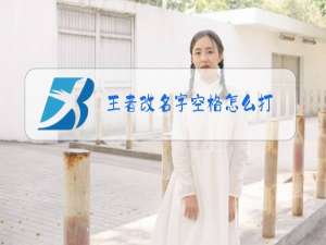 王者改名字空格怎么打