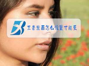 王者里面怎么设置才能更流畅