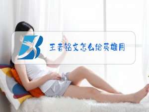 王者铭文怎么给英雄用