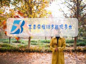 王者荣耀18岁能玩多长时间