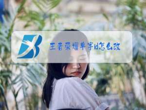 王者荣耀单字id怎么改