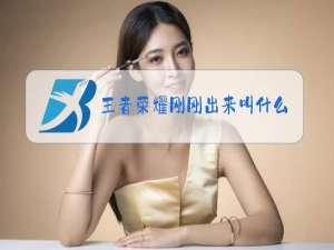 王者荣耀刚刚出来叫什么