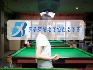 王者荣耀名字空白名字多吗