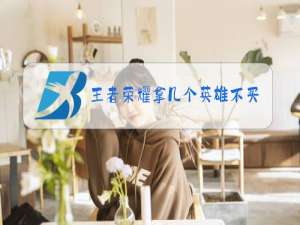 王者荣耀拿几个英雄不买掉