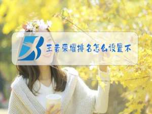 王者荣耀排名怎么设置不要显示