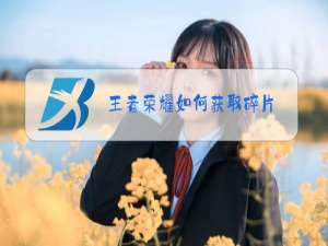 王者荣耀如何获取碎片