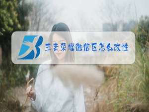 王者荣耀微信区怎么改性别