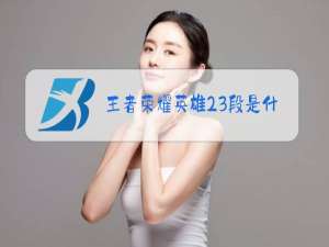 王者荣耀英雄23段是什么意思