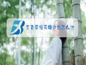 王者荣耀英雄分数怎么计算