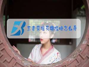 王者荣耀英雄攻略怎么弄