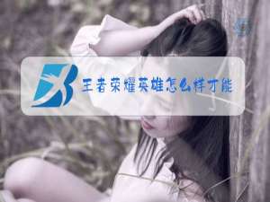 王者荣耀英雄怎么样才能有标