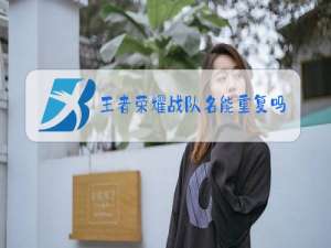 王者荣耀战队名能重复吗