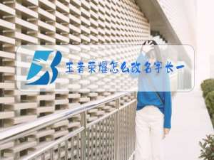 王者荣耀怎么改名字长一点