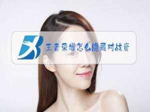 王者荣耀怎么隐藏对战资料