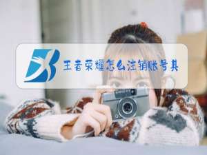 王者荣耀怎么注销账号其他分区
