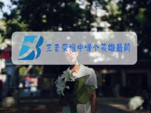 王者荣耀中哪个英雄最简单上国服