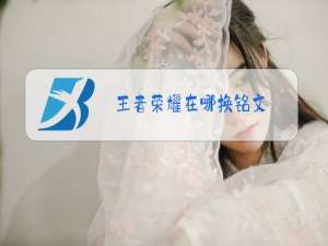 王者荣耀在哪换铭文