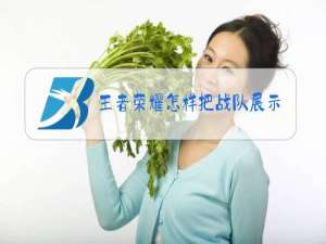 王者荣耀怎样把战队展示出来