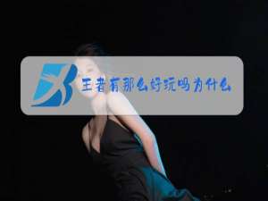 王者有那么好玩吗为什么天天玩