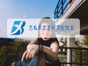 怎么看王者的历史改名