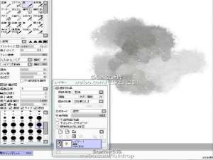 4款水彩泼墨SAI画笔参数设置
