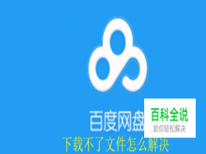 百度网盘文件下载不了解决方案