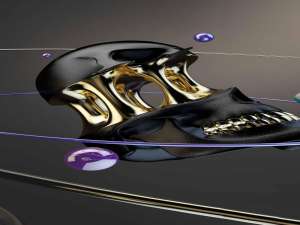 Cinema 4D制作一款炫酷液体粘连骷髅效果