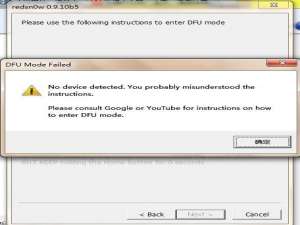 dfu mode failed解决方法
