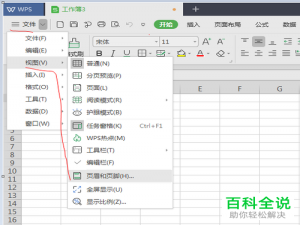 电脑WPS表格软件页脚中的日期如何插入