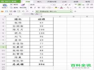 电脑WPS表格行和列如何进行隐藏
