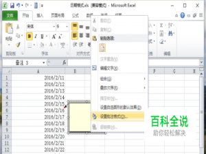 Excel2010中如何设置单元格批注格式