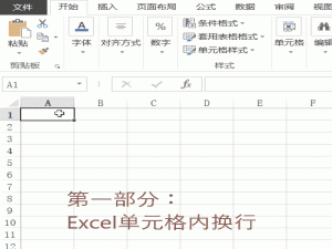 Excel表格单元格内换行和自动换行