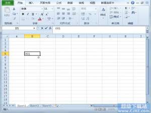 Excel2010中001等数字如何输入