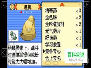 口袋妖怪漆黑的魅影怎么获得竞争背心