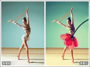 美图秀秀真花作衣裙 创意美图刮清新风