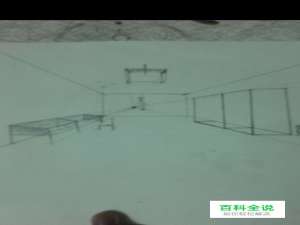 利用透视的原理手绘画出一个简单的室内情场景